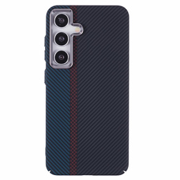 Etui do Samsung S25+ Plus, Carbon Fiber MagSafe, czarne / niebieskie
