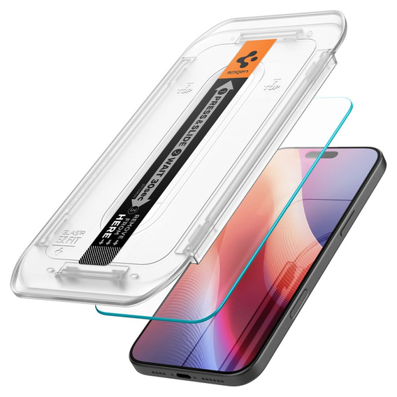 SPIGEN Szkło Hartowane do iPhone 17 Pro Max / 16 Pro Max, Glas.TR EZ Fit (2 sztuki)