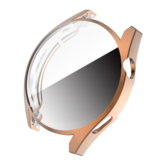 2w1 Etui z osłoną na ekran do Huawei Watch GT 3 42mm, Różowe złoto