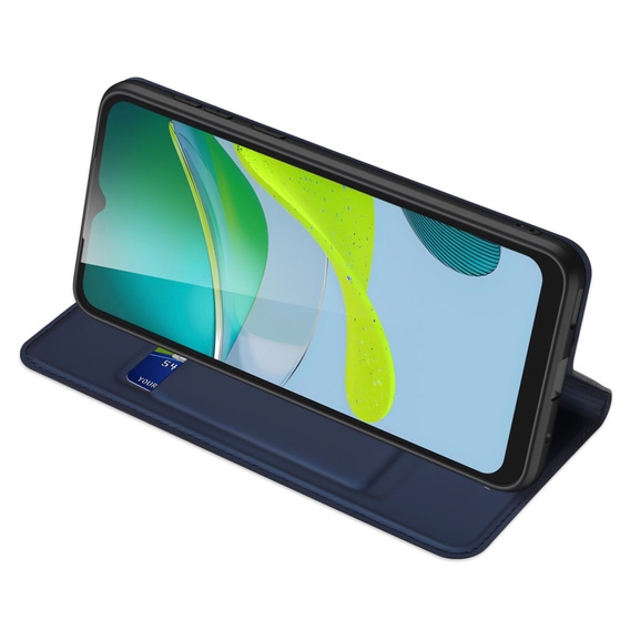 Etui Dux Ducis do Motorola Moto E13, Skinpro, granatowe