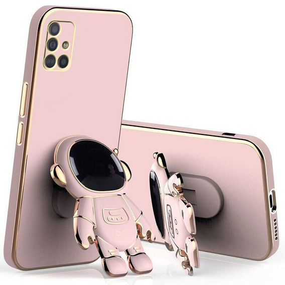 Etui do Samsung Galaxy A71, Astronaut, różowe rose gold