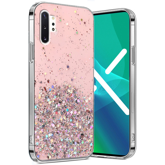 Etui do Samsung Galaxy Note 10 Plus, Glittery, różowe