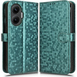 Etui z klapką do Xiaomi Poco F7 Wallet Rhombus - zielone