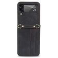 Etui Leather Card Slots do Samsung Galaxy Z Flip3 5G, Black