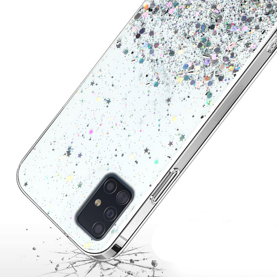 Etui do Samsung Galaxy A71 5G, Glittery, przezroczyste