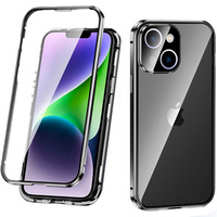 Etui do iPhone 14 Plus, Magnetic Dual Glass, czarne