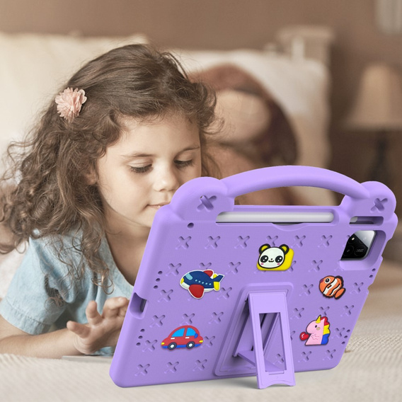Etui do Xiaomi Pad 7 / 7 Pro, Cute Patterns, z podstawką, fioletowe
