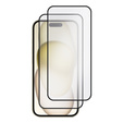 2x Szkło + szybka na aparat żółte do iPhone 15 Plus, ERBORD Hartowane 3D