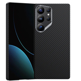 Etui BENKS Kevlar do Samsung Galaxy S25 Ultra, Carbon Fiber 600D 0045, do MagSafe, czarne