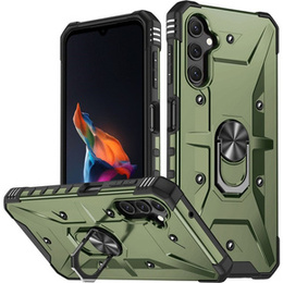 Etui pancerne do Samsung Galaxy A14 4G/5G, z ringiem, zielone