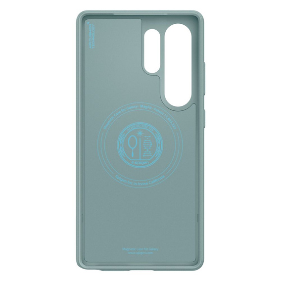 Etui Spigen do Samsung Galaxy S25 Ultra, Parallax Mag, do MagSafe, zielone + Szkło Hartowane 9H