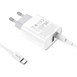 HOCO Network Ładowarka Sieciowa PD20W/QC3.0 - White + Kabel USB Type-C