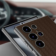 Etui do Samsung Galaxy S24 Ultra, GKK Woven Leather, kawowe