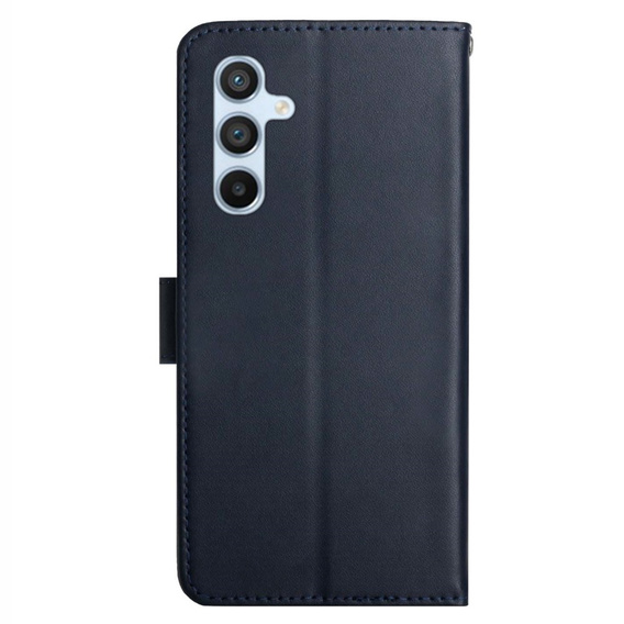 Etui z klapką do Samsung Galaxy A35 5G, Nappa Texture Wallet, niebieskie