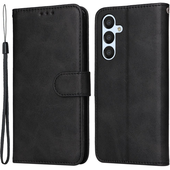 Etui z klapką do Samsung Galaxy A34 5G, Leather Wallet, czarne