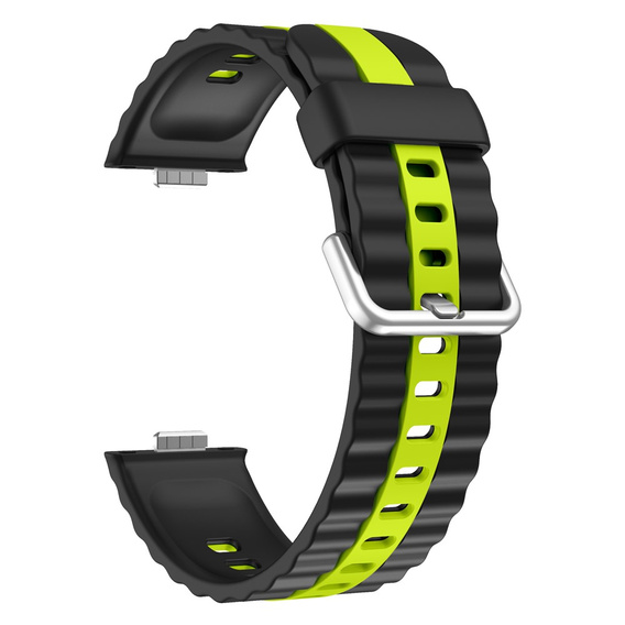 Pasek Silikonowy do Huawei Watch Fit 4 / 4 Pro / 3, Czarny / Zielony