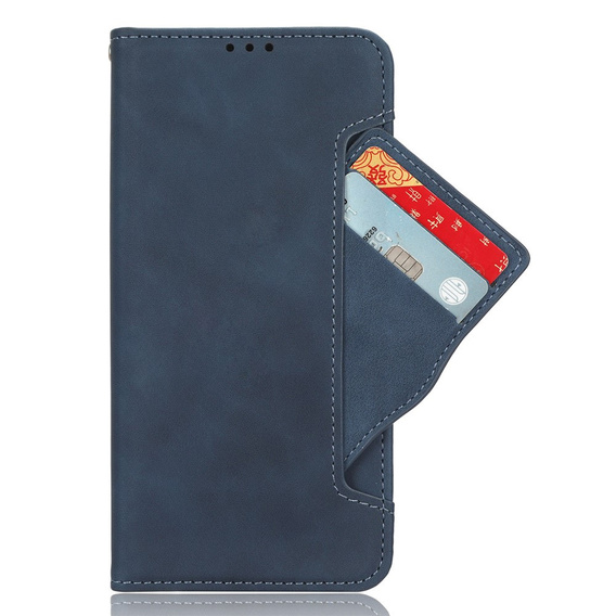 Etui z klapką do Oppo Reno 14 F / 14 FS, Card Slot, granatowe