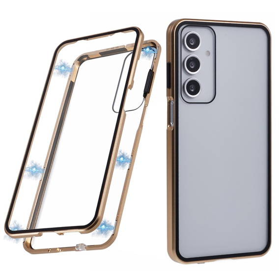 Etui do Samsung Galaxy A16 / A16 5G, Magnetic Dual Glass, złote