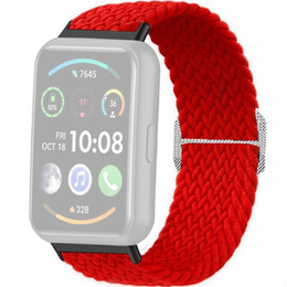Pasek nylonowy do Huawei Watch Fit 2, Czerwony