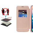 Etui z klapką do iPhone 17 Pro Max, RFID Wallet MagSafe z ochroną aparatu, różowe