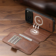 Etui z klapką 2w1 SUTENI do iPhone 17 Pro, do MagSafe, brązowe