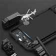Etui z Baterią 6800mAh do iPhone 14, zielone kamuflaż