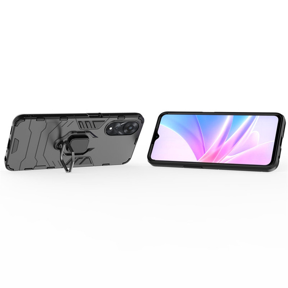 Etui do Oppo A78 5G, Kickstand Ring, czarne
