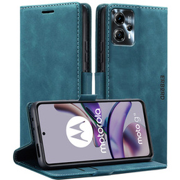 Etui do Motorola Moto G13/ G23 4G, ERBORD Vintage portfel z klapką, niebieskie