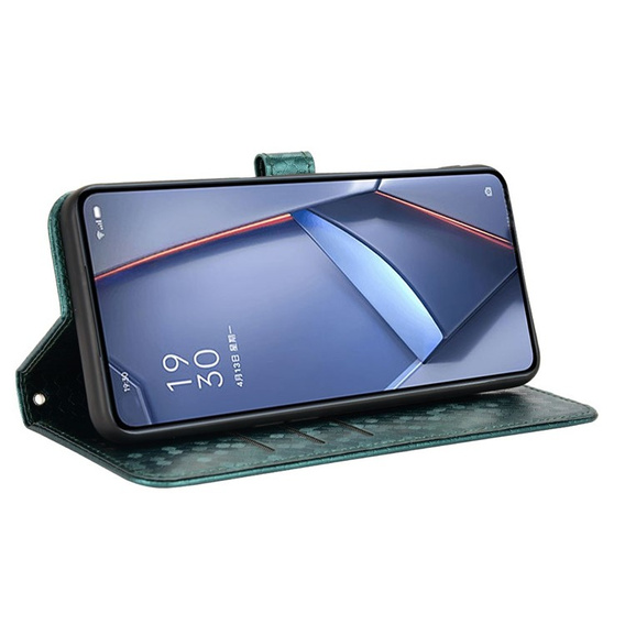 Etui z klapką do Xiaomi Poco F7 Wallet Rhombus - zielone