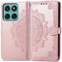 Etui z klapką do Motorola Edge 60 / 60 Fusion, Mandala, różowe