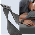 Bransoleta do Apple Watch 1/2/3/4/5/6/7/8/9/10/11/SE Ultra 1/2/3 42/44/45/46/49mm, zapinana na magnes, Czarna