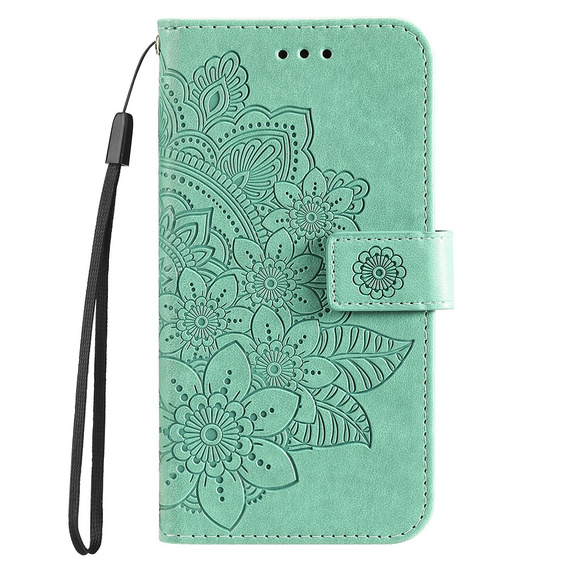 Etui z klapką do Xiaomi Redmi Note 12 4G, Mandala Flower, zielone
