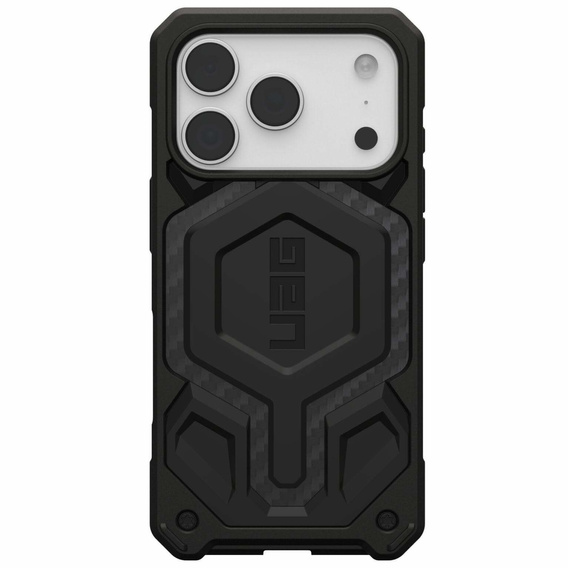 Etui Urban Armor Gear do iPhone 17 Pro, Monarch Pro Kevlar MagSafe, carbon fiber