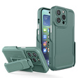 Pancerne Etui Belt Clip do iPhone 14 Pro, z klipsem, zielone