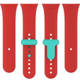 Pasek Silikonowy do Xiaomi Redmi Watch 3, Czerwony / Turkusowy