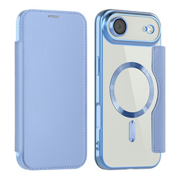Etui z klapką do iPhone Air, RFID Wallet MagSafe z ochroną aparatu, niebieskie