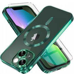Etui do iPhone 13, Electro MagSafe, zielone + Szkło na ekran