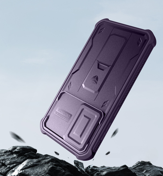 Etui pancerne do Samsung Galaxy A36 5G, Dexnor Kickstand Cam Protector, fioletowe