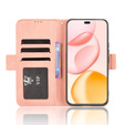 Etui z klapką do Honor 400 Pro 5G, Card Slot, różowe