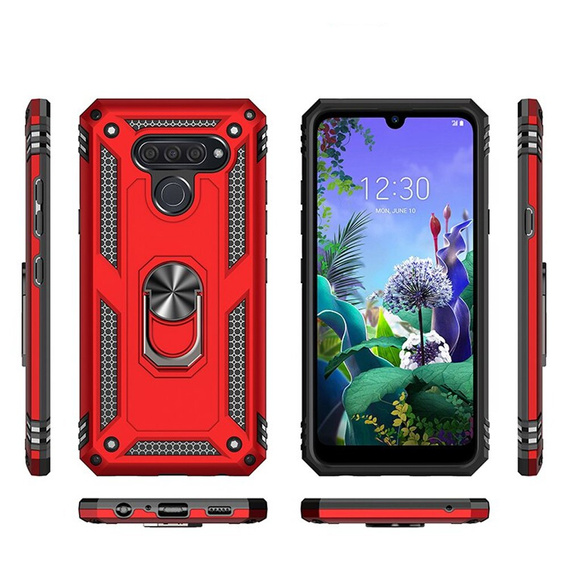 Etui pancerne do LG K50 / Q60, Nox Case Ring, czerwone