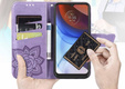 Etui z klapką do Motorola Moto G85, Butterfly, fioletowe