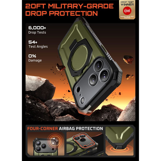 Etui Supcase do iPhone 17 Pro, Unicorn Beetle Grip Mag, Guldan