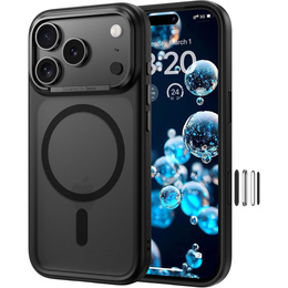 Etui BENKS do iPhone 17 Pro, Mist Metal Frame, do MagSafe, aktywny przycisk - czarny