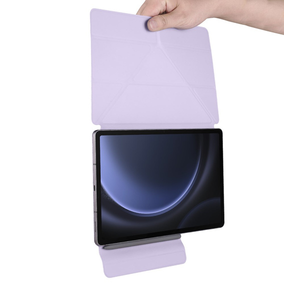 Magnetyczne etui origami do Samsung Galaxy Tab S10 Lite / S10 FE / S9 FE / S9 – fioletowe