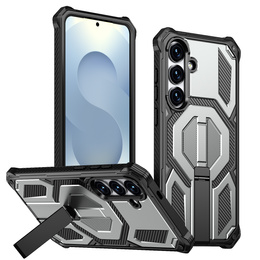 Etui ochronne do Samsung Galaxy S25 FE do MagSafe, z podstawką, szare