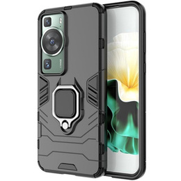 Etui do Huawei P60 / P60 Pro, Kickstand Ring, czarne