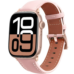 Skórzany Pasek do Apple Watch 1/2/3/4/5/6/7/8/9/10/11/SE Ultra 1/2/3 42/44/45/46/49mm – Różowy