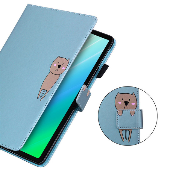 Etui do iPad 10.2" 2021/2020/2019 (9/8/7 gen.), z klapką, animal, niebieskie