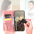 Etui z klapką do Motorola Edge 60 Pro, Butterfly - różowe
