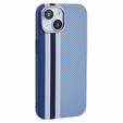Etui do iPhone 14, Carbon Fiber MagSafe, niebieskie
